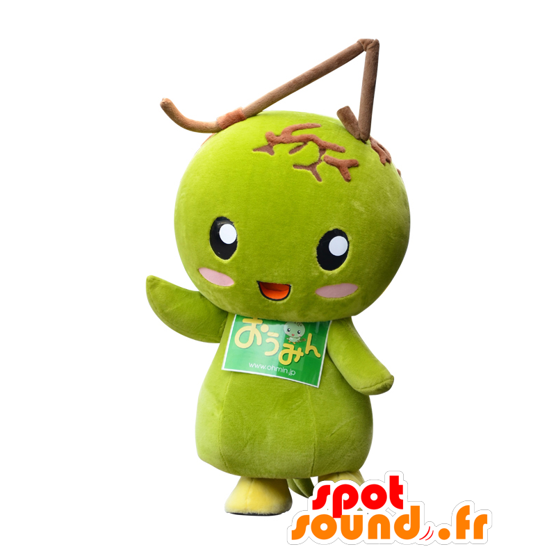 Ohmin mascotte, frutta verde gigante asiatico - MASFR25427 - Yuru-Chara mascotte giapponese