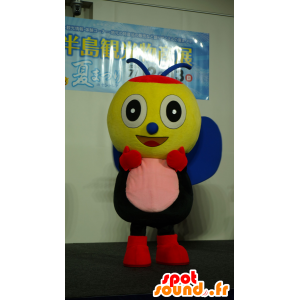 Insekt maskot, gul bie, rosa og blå - MASFR25430 - Yuru-Chara japanske Mascots