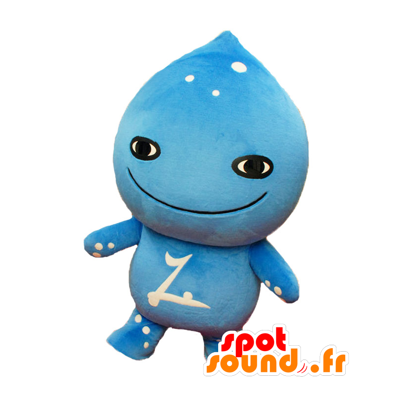 Mascotte de Misato no Mizumo, bonhomme bleu, goutte d'eau - MASFR25438 - Mascottes Yuru-Chara Japonaises