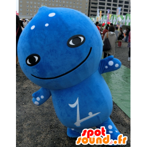 Misato No. Mizumo mascot, blue snowman, drop - MASFR25438 - Yuru-Chara Japanese mascots