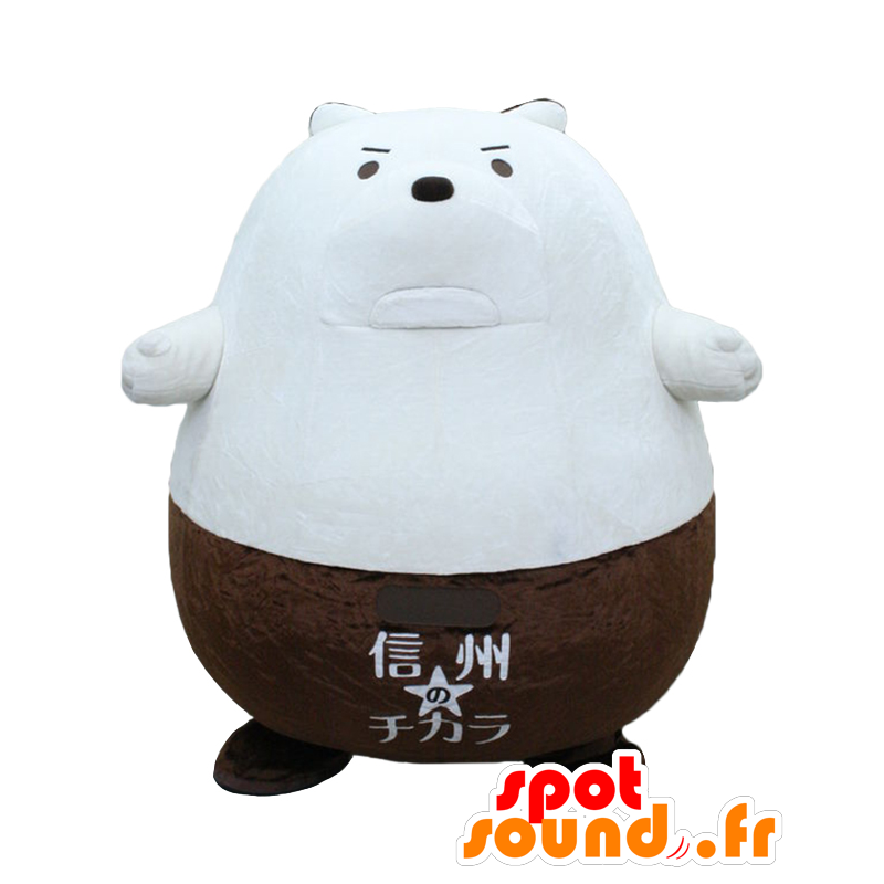 Shinshuuriki mascot, large white and brown bears, expressive - MASFR25440 - Yuru-Chara Japanese mascots