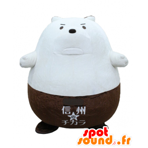 Mascota Shinshuuriki, grandes osos blancos y marrones, expresivo - MASFR25440 - Yuru-Chara mascotas japonesas