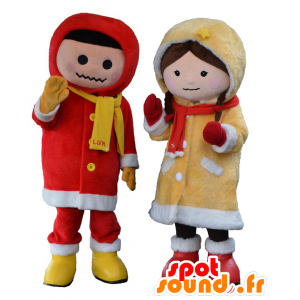 Mascottes Shibare-kun en Tsurara-chan, een jongen en een meisje - MASFR25443 - Yuru-Chara Japanse Mascottes