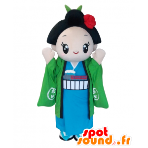 Oshima-chan mascot, Japanese woman in traditional dress - MASFR25445 - Yuru-Chara Japanese mascots