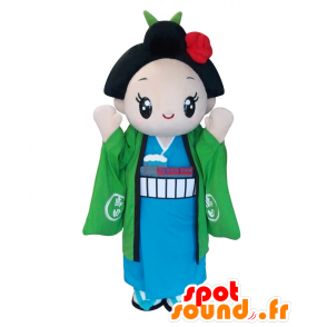 Mascotte d'Oshima-chan, femme japonaise, en habit traditionnel - MASFR25445 - Mascottes Yuru-Chara Japonaises