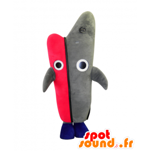 Tetsuzo mascot, shark, fish, pink and gray boat - MASFR25446 - Yuru-Chara Japanese mascots