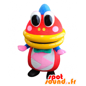 Mascot Supakkun, grote vis rood, geel en blauw - MASFR25447 - Yuru-Chara Japanse Mascottes