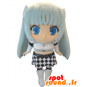 Mascot Miss Monochrome, manga karakter, meisje - MASFR25450 - Yuru-Chara Japanse Mascottes