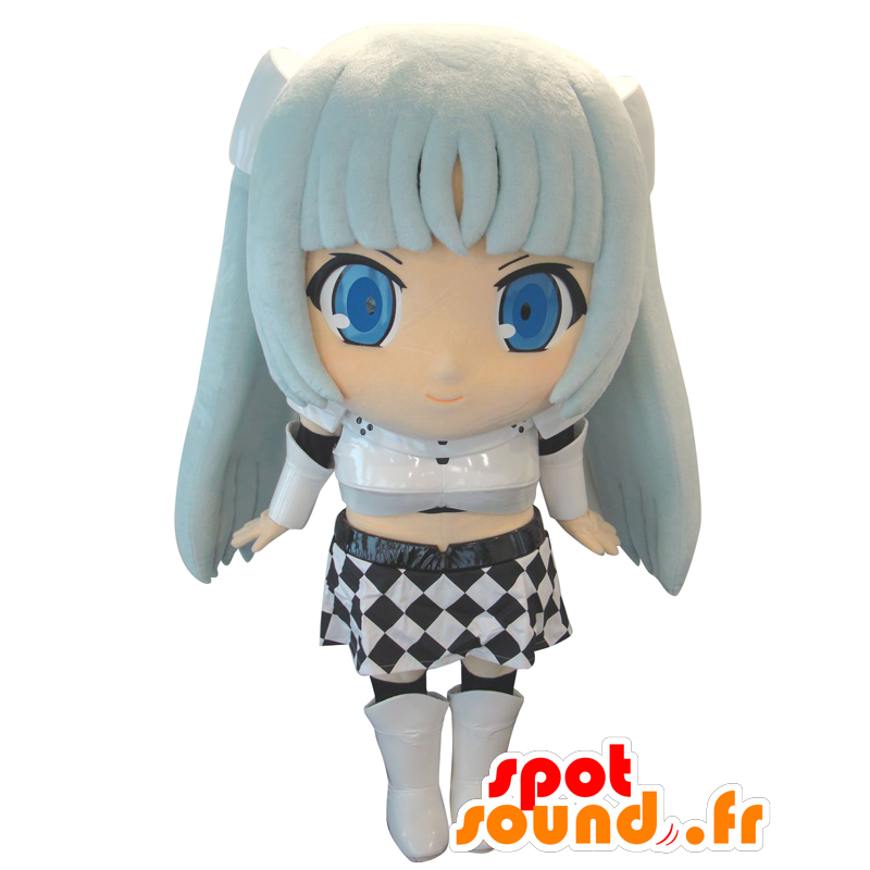 Mascot Fräulein Monochrom, Manga-Charakter, Mädchen - MASFR25450 - Yuru-Chara japanischen Maskottchen