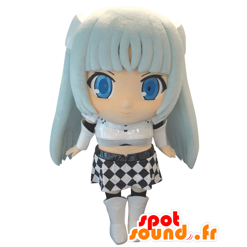 Mascotte de Miss Monochrome, personnage de manga, de fille - MASFR25450 - Mascottes Yuru-Chara Japonaises