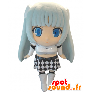 Mascotte de Miss Monochrome, personnage de manga, de fille - MASFR25450 - Mascottes Yuru-Chara Japonaises