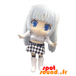 Mascot Miss Monokrom, manga karakter, jente - MASFR25450 - Yuru-Chara japanske Mascots