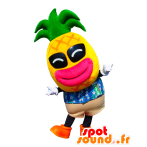 Μασκότ Piple-kun, γίγαντας ανανά, κίτρινο, ροζ και πράσινο - Ιαπωνικές μασκότ Yuru-Chara - MASFR25451 - SpotSound.fr