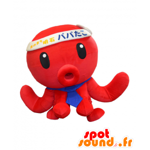 Papatako Maskottchen, rote Krake, Riesenkraken - MASFR25452 - Yuru-Chara japanischen Maskottchen