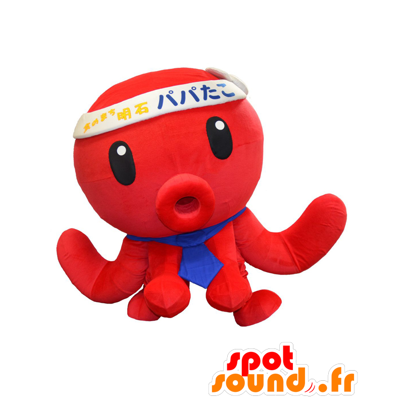 Papatako Maskottchen, rote Krake, Riesenkraken - MASFR25452 - Yuru-Chara japanischen Maskottchen