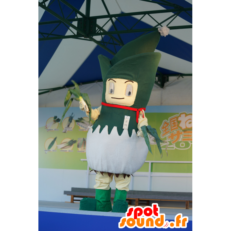 Mascotte gigante porro, verde e bianco - MASFR25456 - Yuru-Chara mascotte giapponese