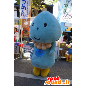 Mascote azul e redondo, boneco de neve, ovo gigante - MASFR25457 - Yuru-Chara Mascotes japoneses