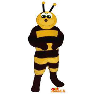 Mascot av svart og gul bie. Bee Costume - MASFR006784 - Bee Mascot