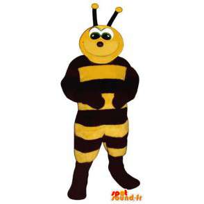 Sort og gul bi maskot. Bi kostume - Spotsound maskot kostume