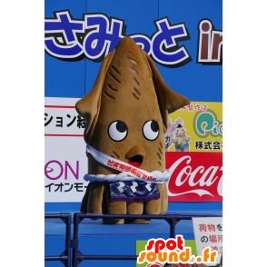Mascot Surume, lulas, choco castanho, gigante - MASFR25460 - Yuru-Chara Mascotes japoneses
