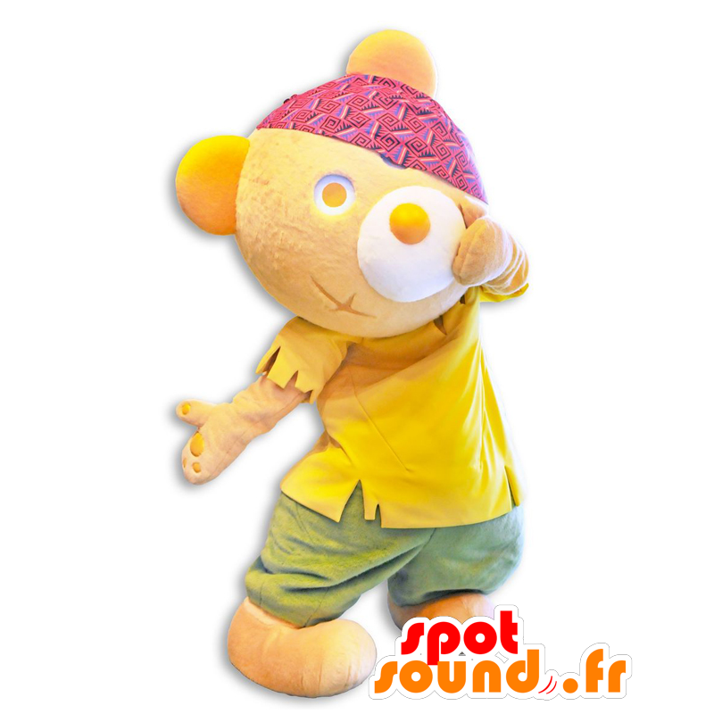 Mascotte de Koguma-chan, nounours, avec un bandana - MASFR25462 - Mascottes Yuru-Chara Japonaises