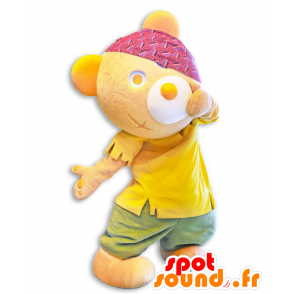 Koguma-chan mascot, teddy, with a bandana - MASFR25462 - Yuru-Chara Japanese mascots