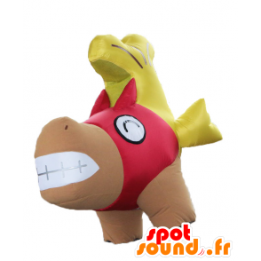 Mascot Shachiuma-kun, rood en bruin paard met een jockey - MASFR25463 - Yuru-Chara Japanse Mascottes