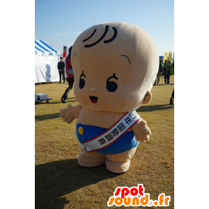 Sensasu Kun mascotte, grande bambino con una scivolata blu - MASFR25467 - Yuru-Chara mascotte giapponese