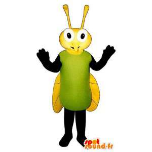 Vihreä ja keltainen musta hyttysten maskotti - MASFR006785 - maskotteja Hyönteisten