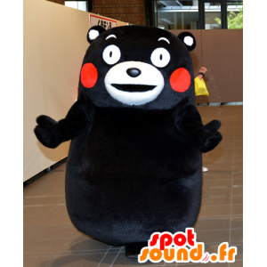 Mascot Kumamon, musta ja valkoinen karhu Kumamoto Kaupunki - MASFR25473 - Mascottes Yuru-Chara Japonaises