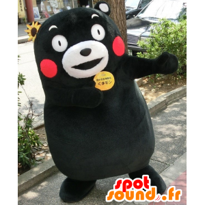 Mascotte de Kumamon, ours noir et blanc de la ville de Kumamoto - MASFR25473 - Mascottes Yuru-Chara Japonaises