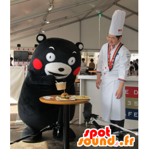 Mascot Kumamon, zwart-witte beer Kumamoto - MASFR25473 - Yuru-Chara Japanse Mascottes