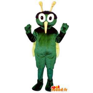 Mascot green and yellow mosquito - MASFR006786 - Mascots insect