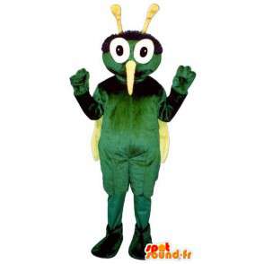 Mascot green and yellow mosquito - MASFR006786 - Mascots insect