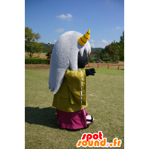 Mascotte demonische monster, zwart, met gele horens - MASFR25476 - Yuru-Chara Japanse Mascottes