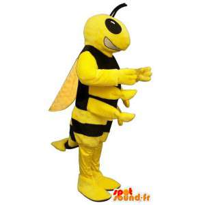 Mascotte gele en zwarte wesp - Alle maten - MASFR006787 - mascottes Insect