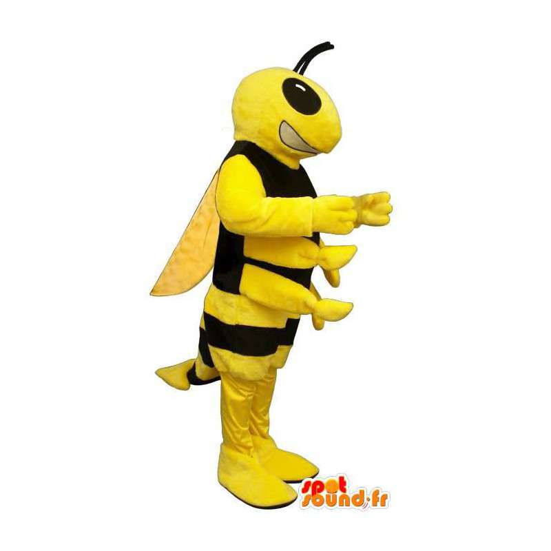 Gul og sort hvepsemaskot - Alle størrelser - Spotsound maskot