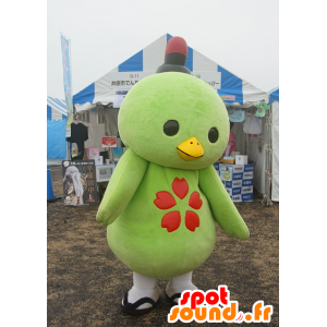 Kappi mascotte, grande uccello verde, carino e colorato - MASFR25481 - Yuru-Chara mascotte giapponese