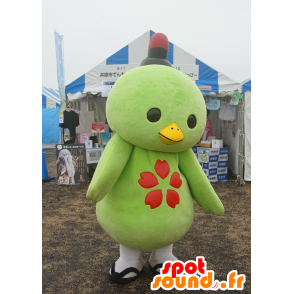 Kappi mascot, big green bird, cute and colorful - MASFR25481 - Yuru-Chara Japanese mascots