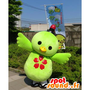 Kappi mascot, big green bird, cute and colorful - MASFR25481 - Yuru-Chara Japanese mascots