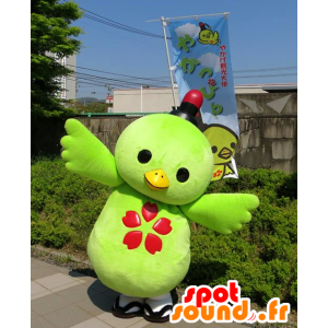 Mascot Kappi, pássaro grande verde, bonito e colorido - MASFR25481 - Yuru-Chara Mascotes japoneses