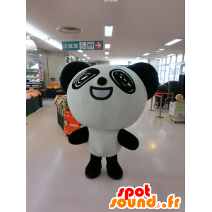 Mascotte de panda, de nounours noir et blanc - MASFR25489 - Mascottes Yuru-Chara Japonaises