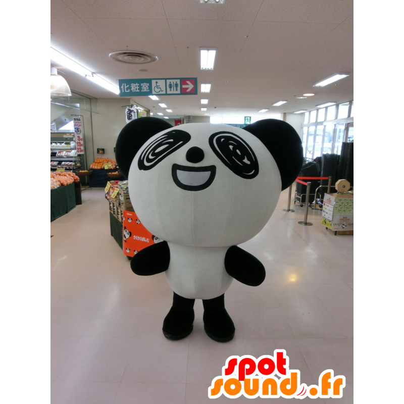 Panda mascote Teddy preto e branco - MASFR25489 - Yuru-Chara Mascotes japoneses