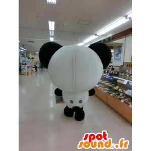 Mascotte de panda, de nounours noir et blanc - MASFR25489 - Mascottes Yuru-Chara Japonaises