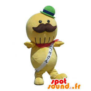 Mascot Tsuge-san, rund mann med bart med en lue - MASFR25490 - Yuru-Chara japanske Mascots