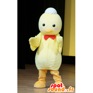 Yellow chick mascot, canary, with a bow tie - MASFR25497 - Yuru-Chara Japanese mascots