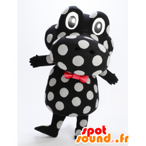 Mascot Krocodila, svart krokodille med hvite prikker - MASFR25499 - Yuru-Chara japanske Mascots
