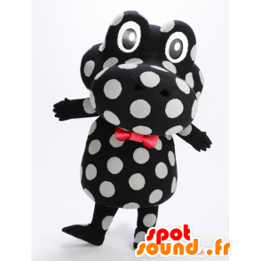 Krocodila Maskottchen, schwarzes Krokodil mit weißen Punkten - MASFR25499 - Yuru-Chara japanischen Maskottchen