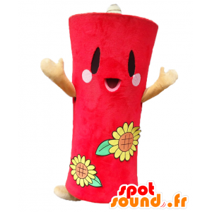 Mascota de Hipo-chan, vela roja con flores amarillas - MASFR25501 - Yuru-Chara mascotas japonesas