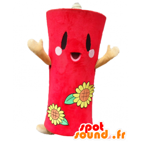 Hipo-chan Maskottchen, rote Kerze mit gelben Blüten - MASFR25501 - Yuru-Chara japanischen Maskottchen